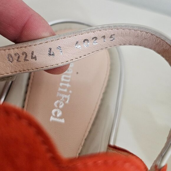 BeautiFeel Womens Sz US 10 41 Cleo Coral Strappy Leather Sandal Comfort Shoe - Picture 10 of 11